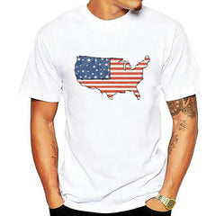 Men's 3D Digital Print T-Shirt for Independence Day