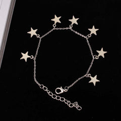 Glowing Blue Star Tassel Ankle Bracelet & Accessories