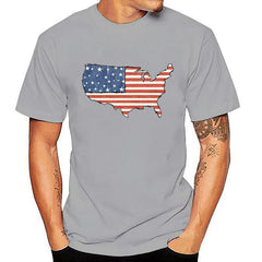 Men's 3D Digital Print T-Shirt for Independence Day
