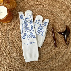 Meridian Socks Acupoint Massage Label Socks English Version
