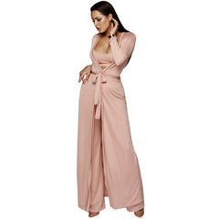 Stylish 3-Piece Knit Set with High Waist Pants