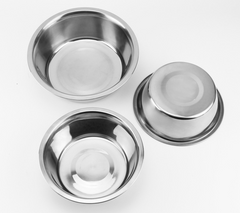 Stainless Steel Thick Round Pet Bowl for Cats and Dogs