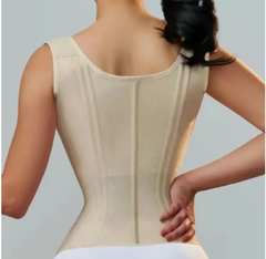 Elastic Mesh Slimming Corset with Zipper