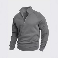 Men's Fleece Zip-Up Stand Collar Sweater