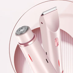 2 In 1 Hair Remover Women's Double Head Shaver Private Pubic Hair Trimmer Electric Razor Wet Dry Electric Body Hair